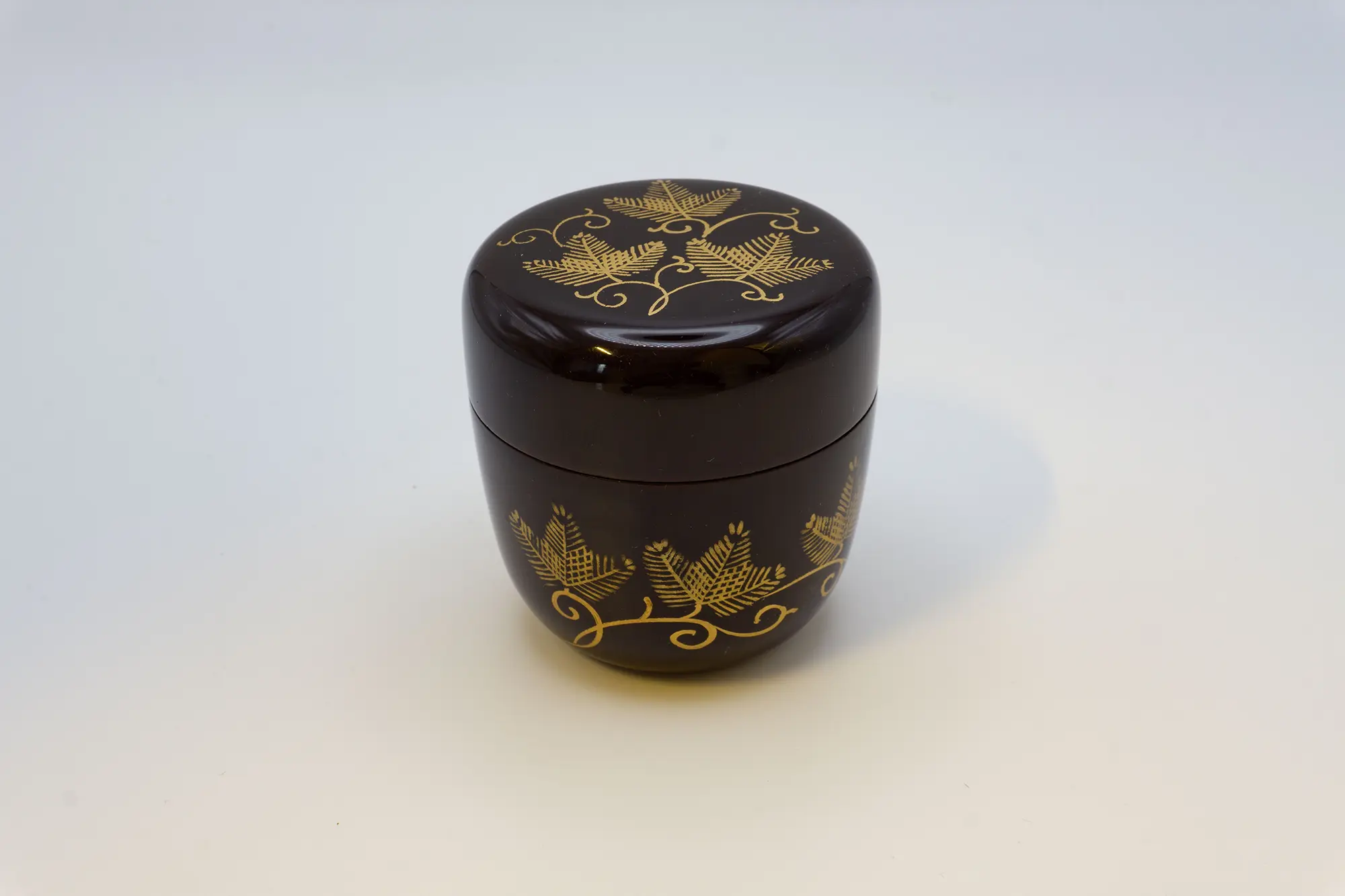 Black Tea Caddy with Gold Details